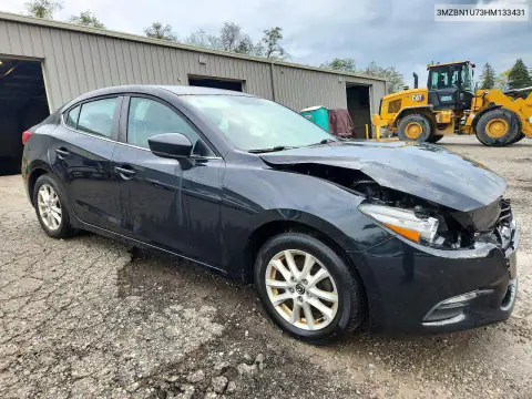 3MZBN1U73HM133431 — 2017 Mazda 3, photo 4 from Copart, Front end