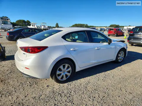 3MZBN1U79HM107481 — 2017 Mazda 3, photo 3 from Copart, Front end