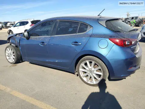 3MZBN1L70HM123277 — 2017 Mazda 3, photo 2 from Copart, Front end