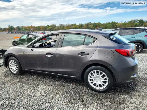 3MZBN1L33JM167647 — 2018 Mazda 3, ფოტო 2, Copart, სახურავი