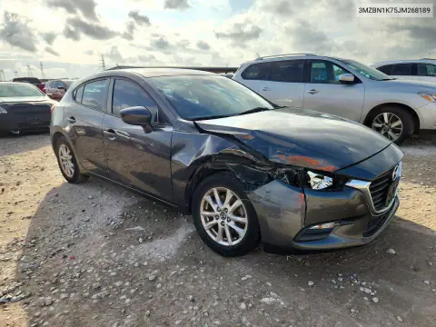 3MZBN1K75JM268189 — 2018 Mazda 3, photo 4 from Copart, Front end
