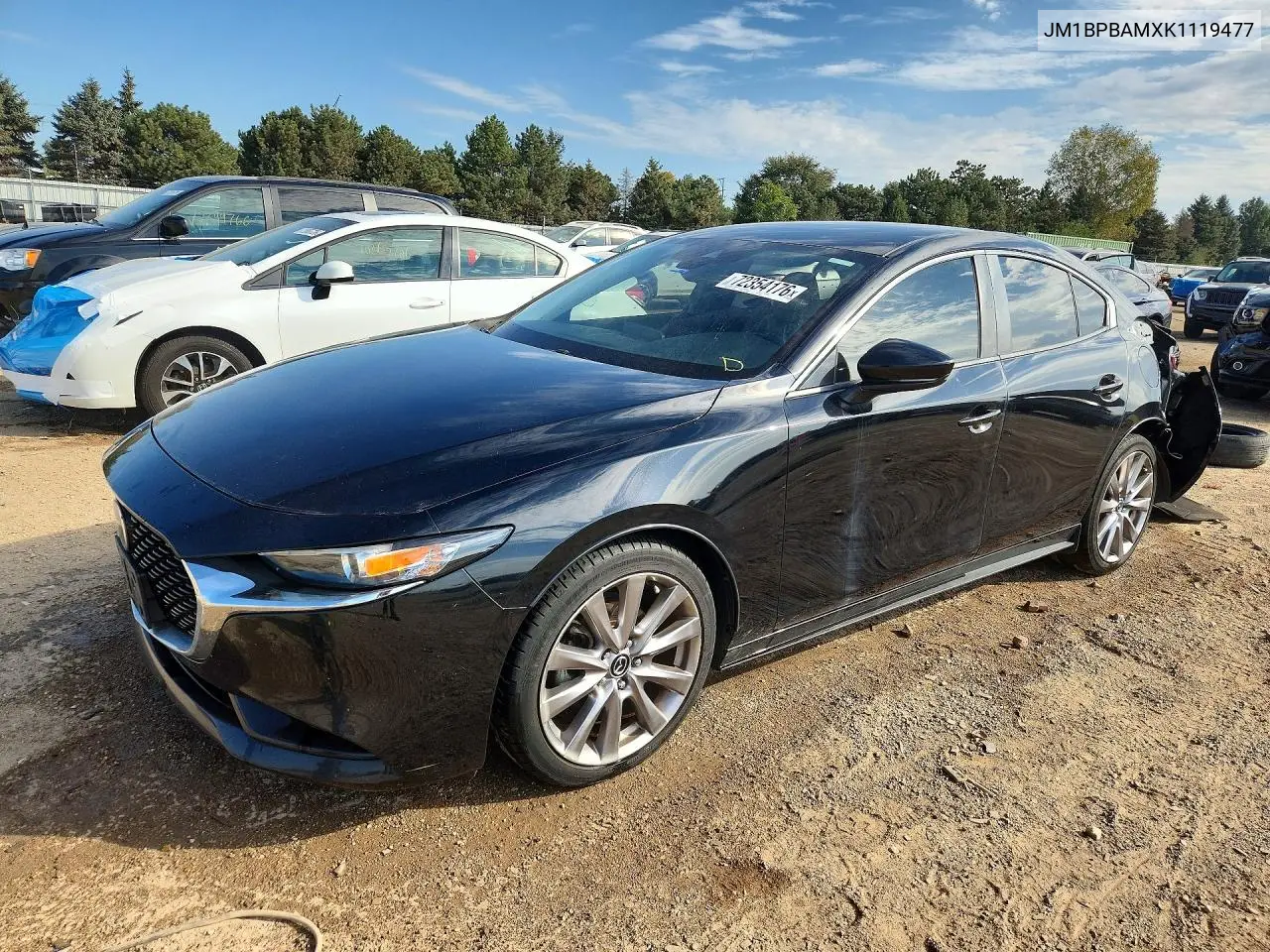 2019 Mazda 3 Select VIN JM1BPBAMXK1119477 фото 1