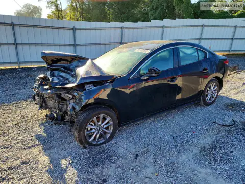 3MZBPAAL2NM301745 — 2022 Mazda 3, Передняя часть, фото до ремонта