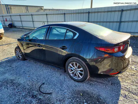3MZBPAAL2NM301745 — 2022 Mazda 3, фото 2 с аукциона Copart, Передняя часть