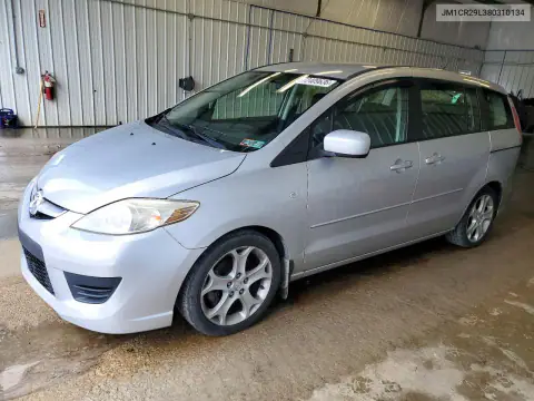 JM1CR29L380310134 — 2008 Mazda 5, Задняя часть, фото до ремонта