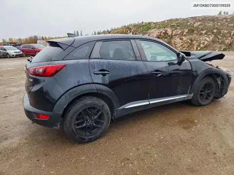 JM1DKBD73G0109335 — 2016 Mazda CX-3, фото 3 с аукциона Copart, Передняя часть