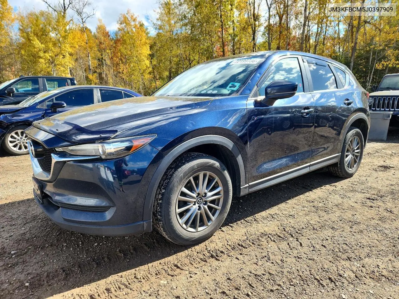 JM3KFBCM5J0397909 Mazda CX-5 2018 — daño Granizo, foto antes de reparar