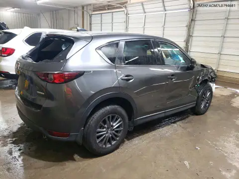 JM3KFACM7L0794681 — 2020 Mazda CX-5, photo 3 from Copart, Front end