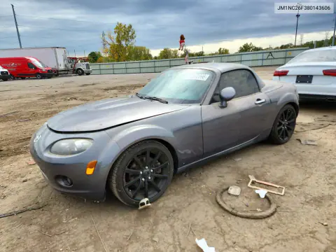 JM1NC26F380143606 — 2008 Mazda MX-5, Задняя часть, фото до ремонта