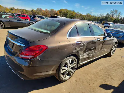 55SWF4KB7FU059585 — 2015 Mercedes C-Klasse, foto 3 de Copart 27.10.2026, Lateral