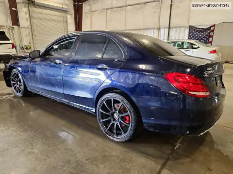 55SWF4KB1GU141345 — 2016 Mercedes C-Klasse, zdjęcie 2 z Copart 15.10.2026, Przód