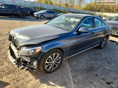 55SWF4KB0HU184947 — 2017 Mercedes C-Klasse, Front end, before-repair photos