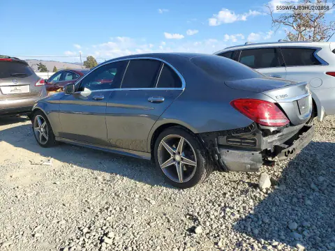 2017 Mercedes-Benz C 300 VIN 55SWF4JB3HU202858 фото 2