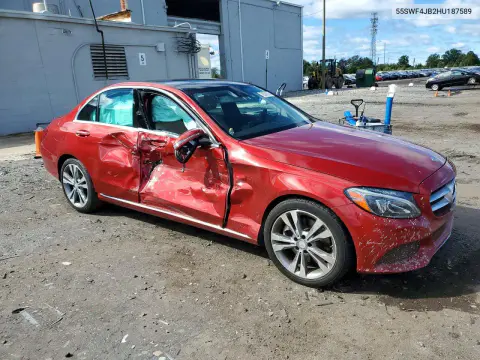 2017 Mercedes-Benz C 300 VIN 55SWF4JB2HU187589 фото 4