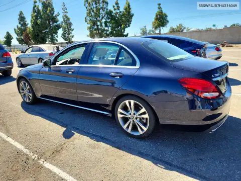 55SWF4JB7HU216049 — 2017 Mercedes C-Klasse, photo 2 from Copart, Front end