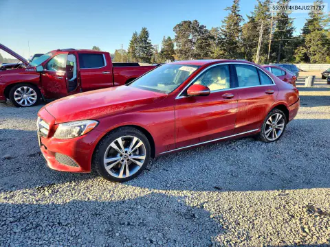 2018 Mercedes-Benz C 300 4Matic VIN 55SWF4KB4JU271787 фото 1