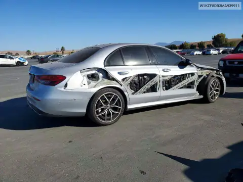 W1KZF8DB3MA939911 — 2021 Mercedes E-Klasse, zdjęcie 3 z Copart, Bok
