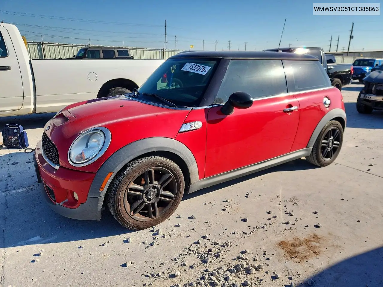 2012 Mini Cooper S VIN WMWSV3C51CT385863 фото 1