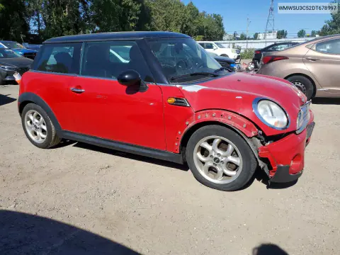 2013 Mini Cooper VIN WMWSU3C52DT678997 фото 4