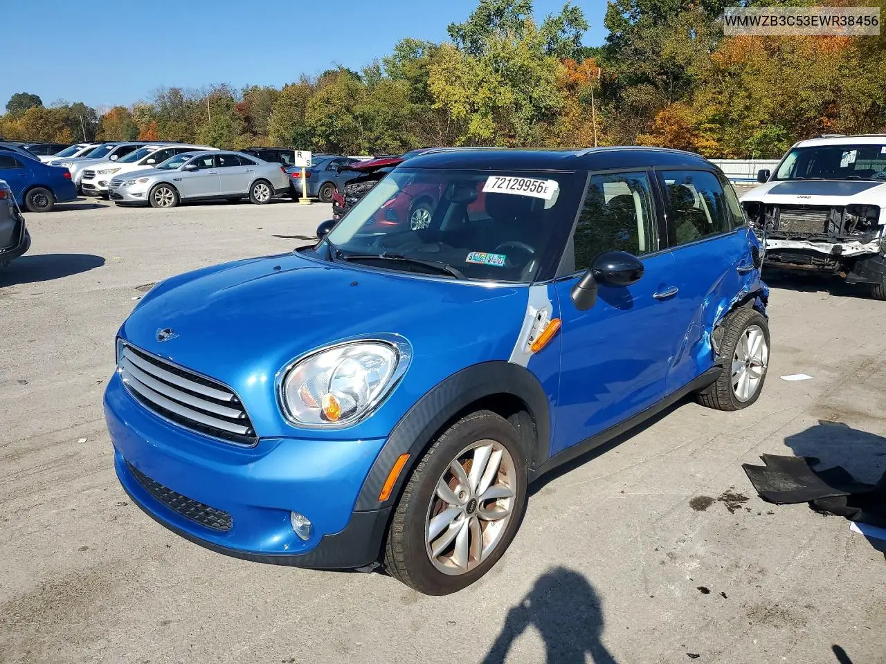 2014 Mini Cooper Countryman VIN WMWZB3C53EWR38456 фото 1