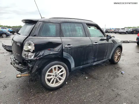 2015 Mini Cooper S Countryman VIN WMWZC3C51FWT03881 фото 3