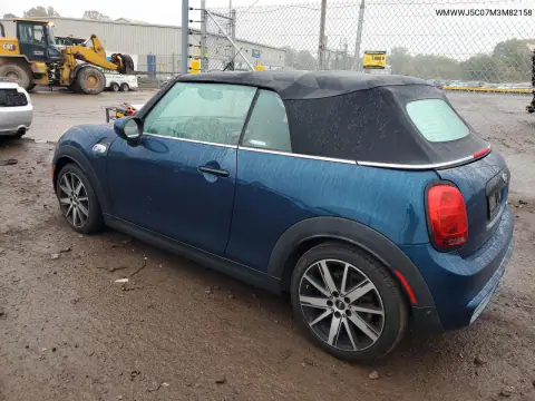 WMWWJ5C07M3M82158 — 2021 MINI Cooper, photo 2 from Copart, Front end
