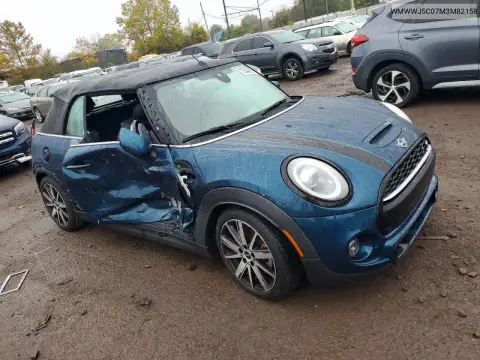 WMWWJ5C07M3M82158 — 2021 MINI Cooper, photo 4 from Copart, Front end