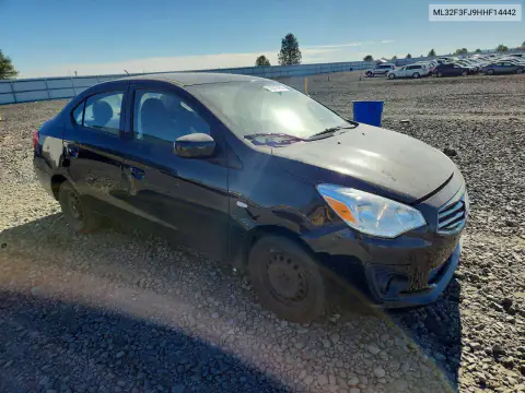 ML32F3FJ9HHF14442 — 2017 Mitsubishi Mirage, фото 4 с аукциона Copart 21.10.2026, Передняя часть