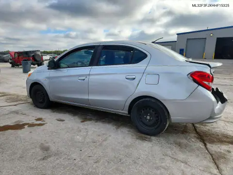 ML32F3FJXHHF15325 — 2017 Mitsubishi Mirage, zdjęcie 2 z Copart, Tył