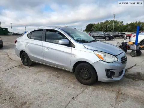 ML32F3FJXHHF15325 — 2017 Mitsubishi Mirage, zdjęcie 4 z Copart, Tył