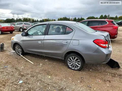 ML32F4FJ5HH004091 — 2017 Mitsubishi Mirage, zdjęcie 2 z Copart, Przód