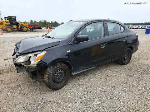 ML32FUFJ1NHF02027 — 2022 Mitsubishi Mirage, წინა ნაწილი, ფოტოები შეკეთებამდე