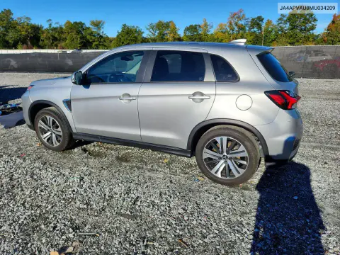 2021 Mitsubishi Outlander Sport Se VIN JA4APVAU8MU034209 фото 2