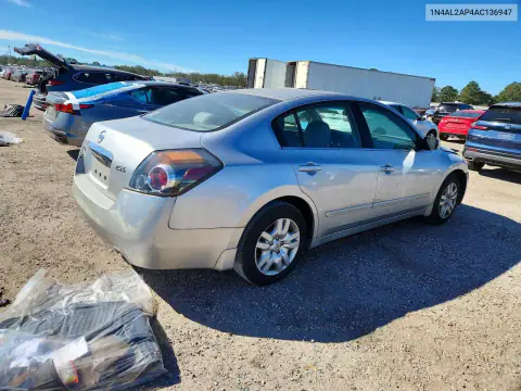 1N4AL2AP4AC136947 — 2010 Nissan Altima, photo 3 from Copart 22.10.2026, Front end