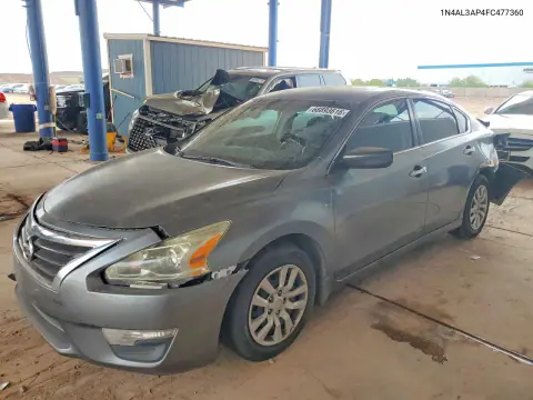 2015 Nissan Altima 2.5 S VIN 1N4AL3AP4FC477360 фото 1
