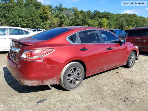 1N4AL3APXFC496592 — 2015 Nissan Altima, фото 3 с аукциона Copart 20.10.2026, Передняя часть