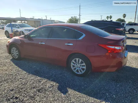 2017 Nissan Altima 2.5 S VIN 1N4AL3AP2HN321115 фото 2