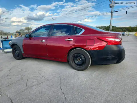 1N4AL3AP1HC268774 — 2017 Nissan Altima, photo 2 from Copart, Front end