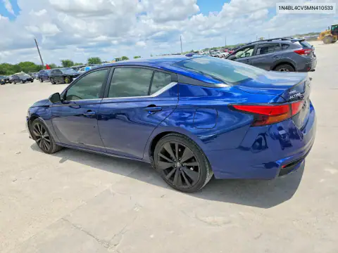 1N4BL4CV5MN410533 — 2021 Nissan Altima, foto 2 de Copart, Incendio