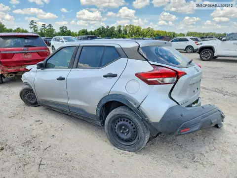 3N1CP5BV4LL509212 — 2020 Nissan Kicks, photo 2 from Copart 27.10.2026, All-over damage