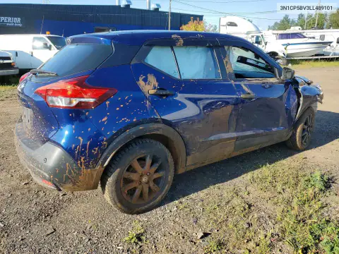 3N1CP5BV3LL489101 — 2020 Nissan Kicks, photo 3 from Copart 20.10.2026, Front end
