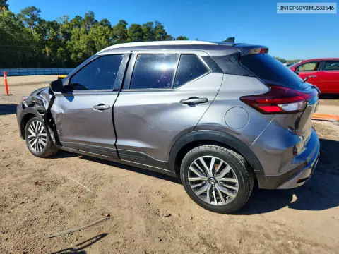 3N1CP5CV3ML533646 — 2021 Nissan Kicks, zdjęcie 2 z Copart, Przód