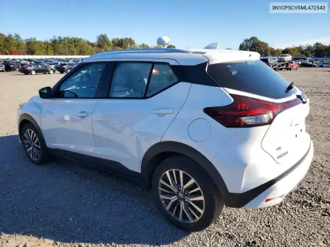 3N1CP5CV5ML472543 — 2021 Nissan Kicks, ფოტო 2, Copart, დატბორვა