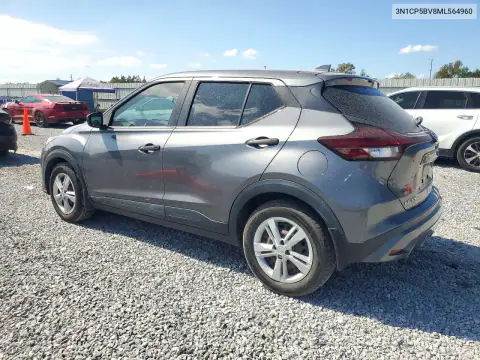 3N1CP5BV8ML564960 — 2021 Nissan Kicks, фото 2 з Copart, Передня частина
