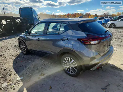 3N1CP5CV1ML515033 — 2021 Nissan Kicks, photo 2 from Copart, Front end