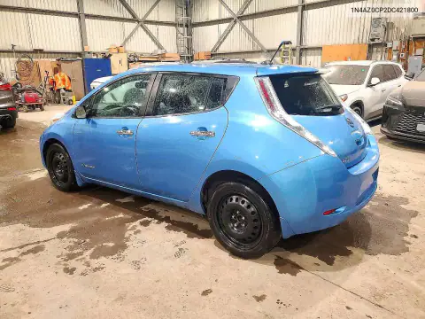 1N4AZ0CP2DC421800 — 2013 Nissan Leaf, photo 3 from Copart, Front end