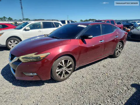 1N4AA6AP3GC385889 — 2016 Nissan Maxima, Задняя часть, фото до ремонта