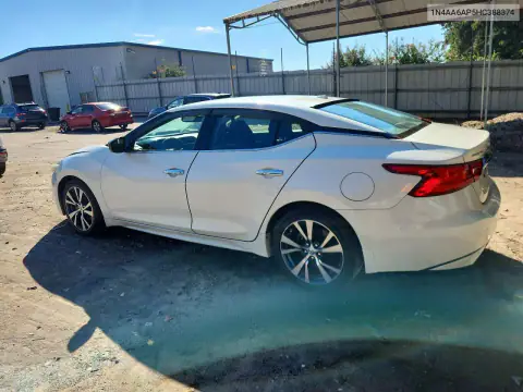 1N4AA6AP5HC388374 — 2017 Nissan Maxima, фото 2 с аукциона Copart, Передняя часть