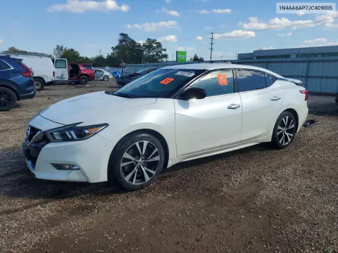 1N4AA6AP7JC409005 — 2018 Nissan Maxima, Задняя часть, фото до ремонта