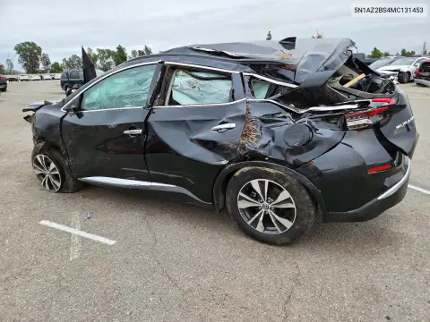 5N1AZ2BS4MC131453 — 2021 Nissan Murano, photo 2 from Copart, Rollover